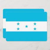 Patriottische uitnodigingen met Honduras Vlag (Voorkant / Achterkant)