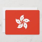 Patriottische uitnodigingen met Hong Kong Flag (Achterkant)