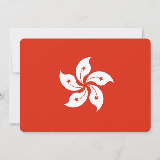 Patriottische uitnodigingen met Hong Kong Flag (Voorkant)