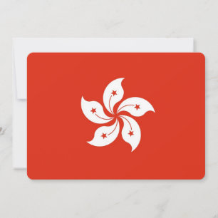 Patriottische uitnodigingen met Hong Kong Flag