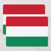 Patriottische uitnodigingen met Hongaarse vlag (Voorkant / Achterkant)