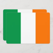 Patriottische uitnodigingen met Ierse vlag (Voorkant / Achterkant)
