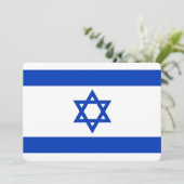Patriottische uitnodigingen met Israël Vlag (Staand voorkant)