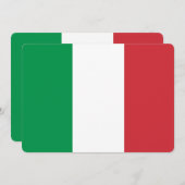 Patriottische uitnodigingen met Italië Vlag (Voorkant / Achterkant)