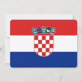 Patriottische uitnodigingen met Kroatische vlag (Achterkant)