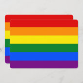 Patriottische uitnodigingen met LGBT-vlag (Voorkant / Achterkant)