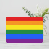 Patriottische uitnodigingen met LGBT-vlag (Staand voorkant)