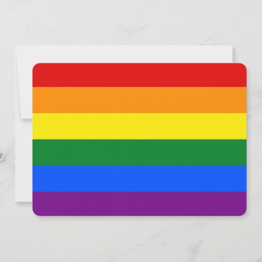 Patriottische uitnodigingen met LGBT-vlag (Voorkant)