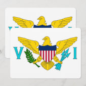 Patriottische uitnodigingen met Maagdeneilanden Vl (Voorkant / Achterkant)