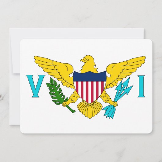 Patriottische uitnodigingen met Maagdeneilanden Vl (Voorkant)