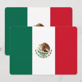Patriottische uitnodigingen met Mexico Flag (Voorkant / Achterkant)
