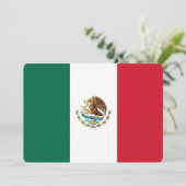 Patriottische uitnodigingen met Mexico Flag (Staand voorkant)