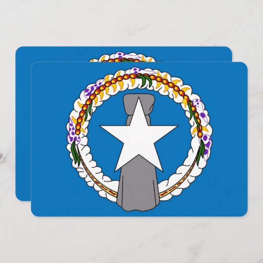 Patriottische uitnodigingen met Noordelijke Marian (Voorkant / Achterkant)