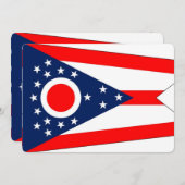 Patriottische uitnodigingen met Ohio Flag (Voorkant / Achterkant)