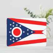 Patriottische uitnodigingen met Ohio Flag (Staand voorkant)