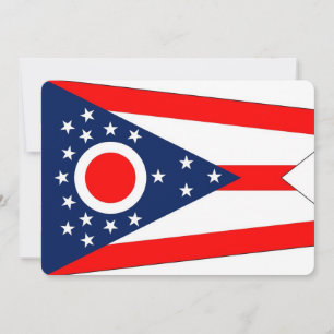 Patriottische uitnodigingen met Ohio Flag