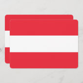 Patriottische uitnodigingen met Oostenrijk Vlag (Voorkant / Achterkant)