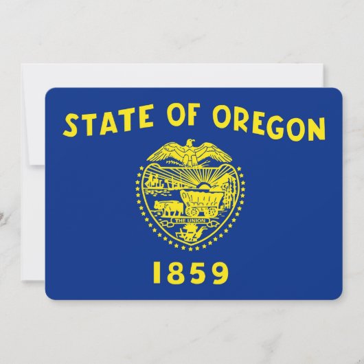 Patriottische uitnodigingen met Oregon Flag (Voorkant)