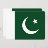 Patriottische uitnodigingen met Pakistaanse vlag (Voorkant / Achterkant)