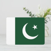 Patriottische uitnodigingen met Pakistaanse vlag (Staand voorkant)
