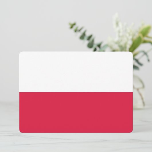Patriottische uitnodigingen met Poolse vlag (Staand voorkant)