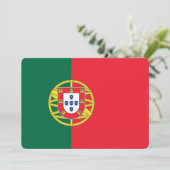 Patriottische uitnodigingen met Portugal Vlag (Staand voorkant)