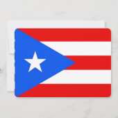Patriottische uitnodigingen met Puerto Rico Vlag (Achterkant)
