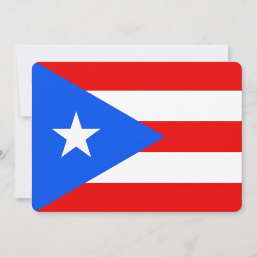 Patriottische uitnodigingen met Puerto Rico Vlag (Voorkant)