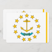Patriottische uitnodigingen met Rhode Island Flag (Voorkant / Achterkant)