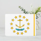Patriottische uitnodigingen met Rhode Island Flag (Staand voorkant)