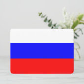 Patriottische uitnodigingen met Russische vlag (Staand voorkant)