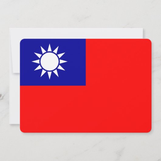Patriottische uitnodigingen met Taiwanese vlag (Voorkant)