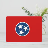 Patriottische uitnodigingen met Tennessee Flag (Staand voorkant)