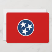 Patriottische uitnodigingen met Tennessee Flag (Achterkant)