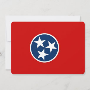 Patriottische uitnodigingen met Tennessee Flag