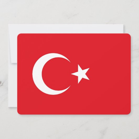 Patriottische uitnodigingen met Turkije Vlag (Voorkant)