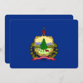 Patriottische uitnodigingen met Vermont Flag (Voorkant / Achterkant)
