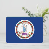 Patriottische uitnodigingen met Virginia Flag (Staand voorkant)