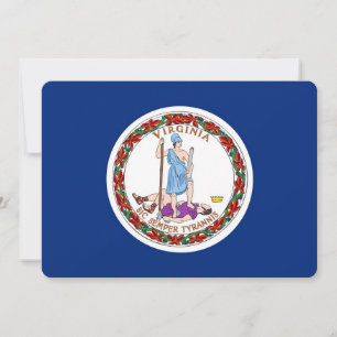 Patriottische uitnodigingen met Virginia Flag