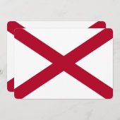 Patriottische uitnodigingen met vlag van Alabama,  (Voorkant / Achterkant)