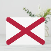 Patriottische uitnodigingen met vlag van Alabama,  (Staand voorkant)