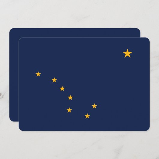 Patriottische uitnodigingen met vlag van Alaska, V (Voorkant / Achterkant)