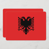 Patriottische uitnodigingen met vlag van Albanië (Voorkant / Achterkant)