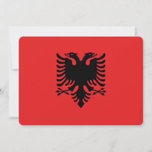 Patriottische uitnodigingen met vlag van Albanië