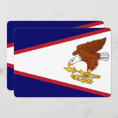 Patriottische uitnodigingen met vlag van Amerikaan (Voorkant / Achterkant)