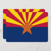 Patriottische uitnodigingen met vlag van Arizona (Voorkant / Achterkant)
