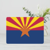 Patriottische uitnodigingen met vlag van Arizona (Staand voorkant)