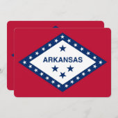 Patriottische uitnodigingen met vlag van Arkansas (Voorkant / Achterkant)