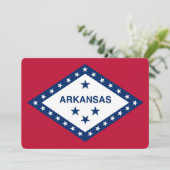 Patriottische uitnodigingen met vlag van Arkansas (Staand voorkant)