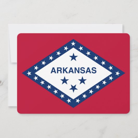 Patriottische uitnodigingen met vlag van Arkansas (Voorkant)